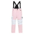 thumbnail image 2 of Pitauce Kids Snow Ski Pants Bib Pants Insulated Overalls Boys Girls Waterproof Outdoor Hiking Pants Fleece Snowboard Pant(6-16 Years), 2 of 3