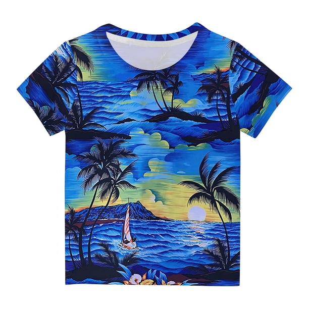 Niño Pequeño Camisa de Pascua Chico Divertido Gráfico de Manga Corta para Chicos Niñas, Coloridas Camisetas 3-14 Años