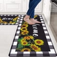 thumbnail image 2 of Kitchen Mat for Floor, Anti Fatigue Kitchen Rugs for Kitchen Mats Cushioned Anti Fatigue,Sunflower Black Kitchen Mats 2 Piece, Kitchen Rug Non Skid Waterproof, Kitchen Gadgets, 2 of 5