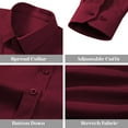 thumbnail image 4 of Stretch Mens Slim Fit Dress Shirts Formal Long Sleeve Button Down Shirts, 4 of 5
