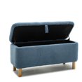 thumbnail image 2 of ARCTICSCORPION Modern Boucle Fabric Storage Ottoman Bench, Entryway Bench with Large Storage Space for Home End of Bed, Blue, 2 of 5
