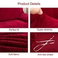 thumbnail image 6 of CJC Sofa Cover Plush Stretch 1 2 3 4 Seater Sofa Slipcover Chair Loveseat Couch Cover Furniture Protector Cover with 1 Pillowcase (1 Seater, Red), 6 of 11