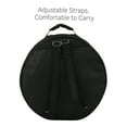 thumbnail image 4 of Compact Snare Drum Bag Backpack Case with Shoulder Strap Outside Pockets Musical Instrument Accessory Black, 4 of 7