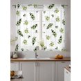 thumbnail image 4 of Sheer Curtains 72 Inches Long 2 Panels Set for Bedroom, Green Olive Branches Semi Sheer Curtains for Windows, Spring Pastoral Leaves Botanical Voile Window Treatments Rod Pocket Curtain, 4 of 7