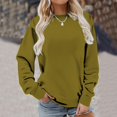 thumbnail image 4 of Chemises de Compression à Manches Longues pour Femmes à Col Rond Uni Plus Sweat-Shirt Oversize Pulls Coupe Ample à la Mode des Hauts Légers pour les Femmes de Grande Taille Gris M, 4 of 6