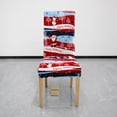 thumbnail image 3 of DYstyle Christmas Party Santa Snowman Theme Spandex Stretch Banquet Chair Cover Decor Dining Room Seat Cover, 3 of 6