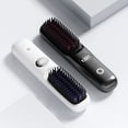 thumbnail image 3 of Cordless Hair Straightener Brush for Short Hair, Mini Portable Straightening Brush with 3 Heat Settings & LED Display, USB Rechargeable Travel Hair Brush, 3 of 7