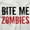White, variant on Bite Me Zombies Funny Quote Workout Plus Size Crewneck Graphic Tee Shirt Brisco Brands 3X