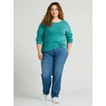 thumbnail image 5 of Terra & Sky Women’s Plus Size Double-Knit Twist Sweater, Sizes 0X-5X, 5 of 6