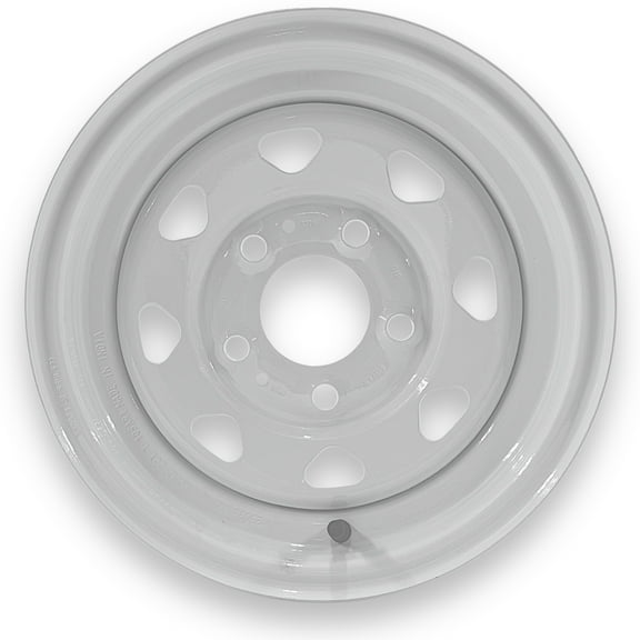 SteelMaster Steel Trailer Wheel 12x4 5 on 4.5 Bolt TR600HP White Eight Spoke