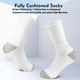 thumbnail image 4 of NevEND - 6 Pares de Calcetines Deportivos Casuales de Algodón para Hombre y Mujer, de Color Blanco, Talla 10-13, 4 of 7
