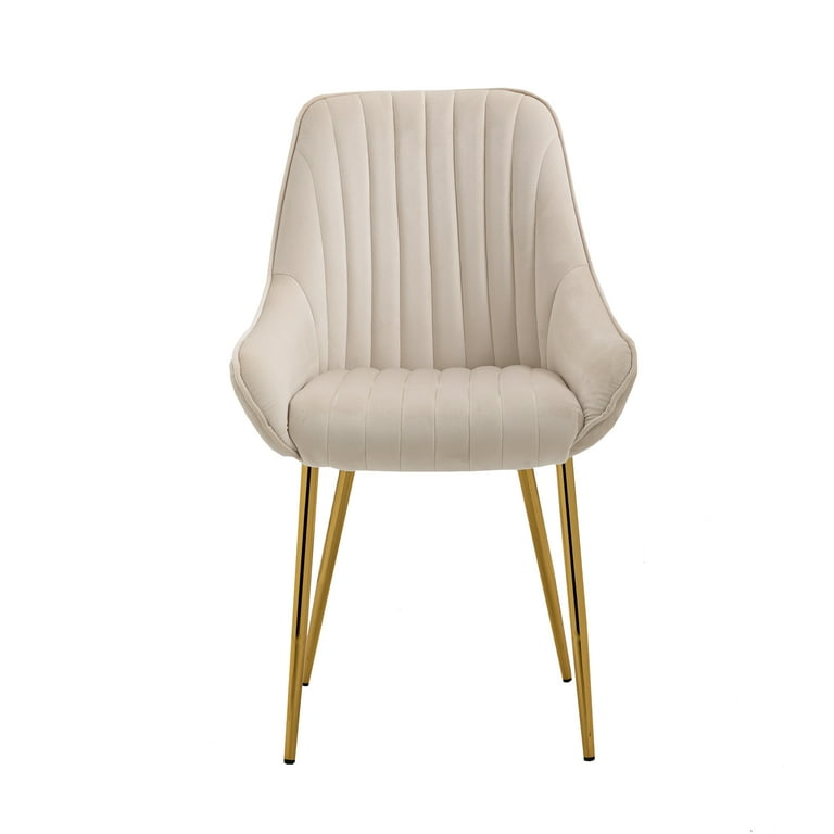 Dining Chair Velvet Upholstered Dining Chair with Backrest and