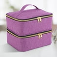 thumbnail image 2 of Bolsa grande para esmalte de uñas diseño de doble capa juegos de manicura bolsa con asa para viajes, 2 of 9