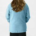 thumbnail image 5 of Htigea Womens Winter Sherpa Fleece Button Jacket Coat Loose Long Sleeve Outwear Today Sales Light Blue,L, 5 of 6