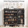 thumbnail image 2 of 40" Shoe Cabinet with 3 Doors & Adjustable Shelves for 30 Pairs, Tall Farmhouse Shoe Storage Rack for Entryway Living Room Closet, 2 of 9
