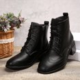 thumbnail image 2 of JUSLIO Winter Boots for Women,Ankle Boots Solid Color Zipper Fashion Casual Comfort Round Toe Womens Boots, 2 of 9