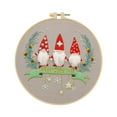 thumbnail image 3 of Christmas Embroidery for Starter Needlepoint Set Handmade Sewing Craft Set Gnome, 3 of 9