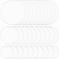 thumbnail image 1 of 1 caja de 30 adornos redondos grandes de acrílico de 2'', 3'' y 4'', llaveros de plástico en blanco, discos blancos transparentes para adornos navideños., 1 of 5
