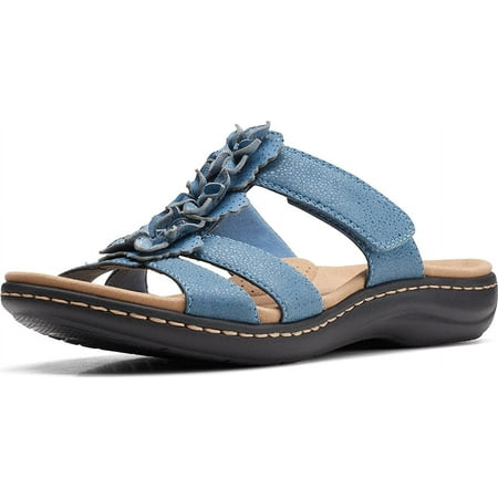 Women sFlat Sandal Classic Leather Sandals  Casual Sandals with Arch Support Adjustable Hook and Loop Straps Slip-On Shoes Outdoor