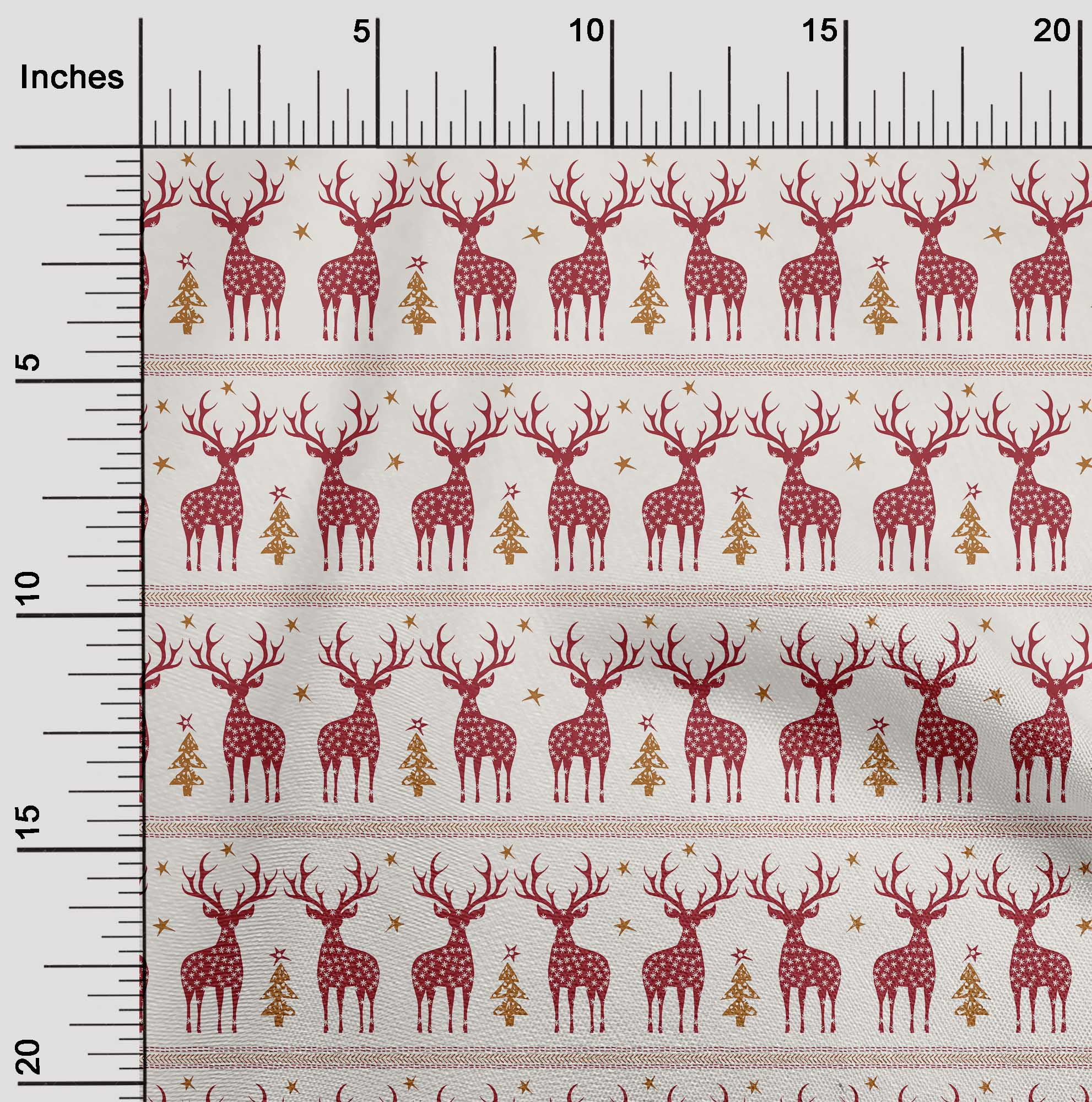 oneOone Cotton Jersey Maroon Fabric Christmas Lumberjeck Sewing Material Print Fabric By The Yard 58 Inch Wide