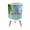 Color 2, variant on Small Trash Can with Lid Flamingo Pair Vibrant Pink Tropical Beach Palm Leaves 1.8 Gallon Dog Proof Trash Can Round Garbage Can Waste Bin Wastebasket for Bathroom Bedroom Living Room