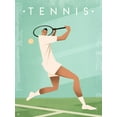 thumbnail image 2 of Wickstrom, Martin 19x24 Black Ornate Wood Framed with Double Matting Museum Art Print Titled - Tennis, 2 of 4