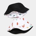 thumbnail image 3 of CoCopeanut Topi Ember Cetak Jamur Topi Bob Uniseks Dua Sisi Pakai Topi Hip Hop Gorros Topi Panama Musim Panas Pria Wanita Topi Boonie Pancing Matahari Pantai, 3 of 6