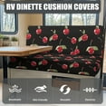 thumbnail image 4 of Yuyamidu Cherry RV Dinette Cushion Covers Comfy RV Stretch Sofa Seat Slipcovers Washable Camper Couch Cushion Covers Set 1 Backrest Cover and 1 Bench Cover, 4 of 7