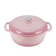 thumbnail image 1 of Amazon Basics - Horno holandés cubierto de hierro fundido esmaltado, 6 cuartos de galón, rosa claro, 1 of 6