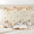 thumbnail image 3 of White Pumpkin Fall Outdoor Waterproof Pillow Covers, Thanksgiving Eucalyptus Leaves Vintage Decorative Square Throw Pillowcase Sofa Cushion Sham for Patio/Couch/Chair, 18"x18" 2 Pack, 3 of 8