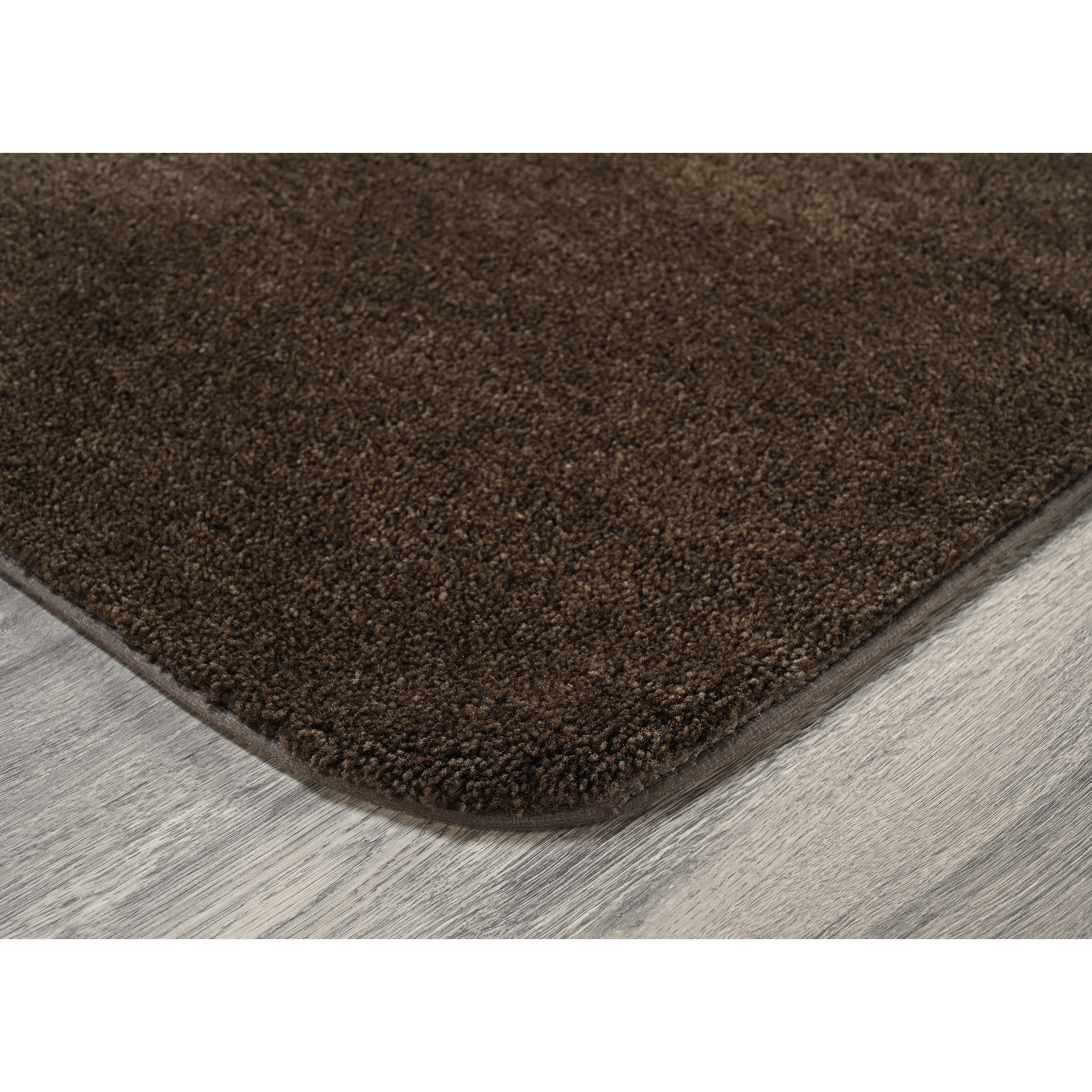 Garland Rug Traditional Washable Bath Rug Set, 5 Piece Set (2 Bath Rugs, Contour, Lid, & Runner) Chocolate