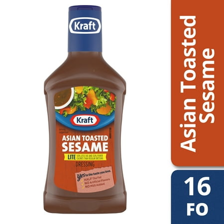 UPC 021000014095 product image for Kraft Asian Toasted Sesame Lite Dressing, 16 fl oz Bottle | upcitemdb.com
