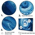thumbnail image 3 of Designart "Swirling Blue Wave Spiral VI" Abstract Spirals Canvas Art Print, 3 of 7