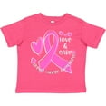 thumbnail image 3 of Inktastic Love, Care, Cure Breast Cancer Awareness Pink Ribbon Boys or Girls Toddler T-Shirt, 3 of 5