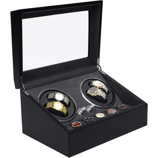 MONIPA PU Leather Watch Storage Display Box Automatic Watch Winder with