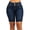 Dark Blue, variant on Yinreli Mid Rise Pockets Buttons Fly Short Jeans Knee Length Stretchy Denim Shorts for Dating