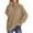 Khaki, variant on AOOCHASLIY Sweaters Fall Clothes Fashion Women Long Sleeve Pullove Turtleneck-Neck Casual Sweater Tops