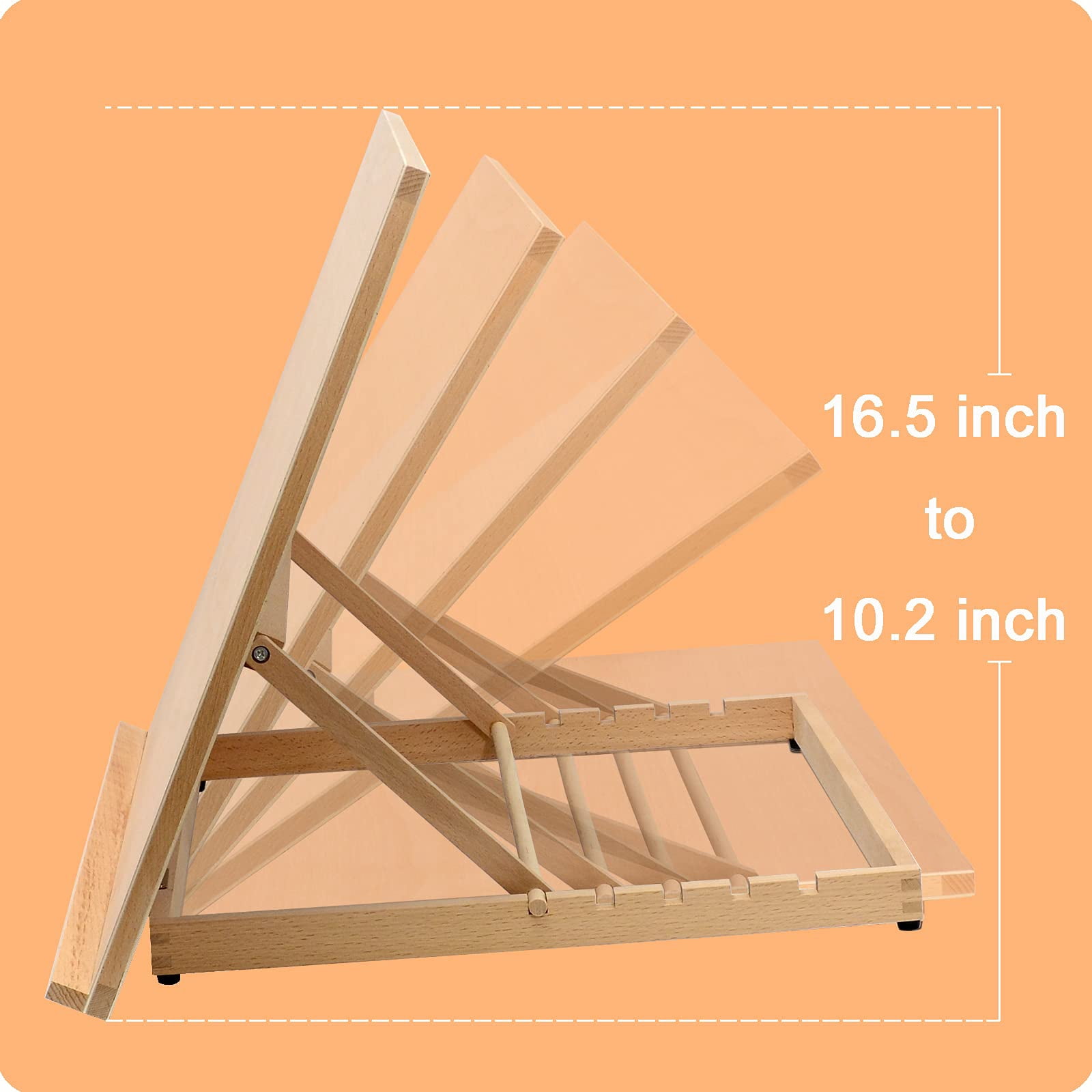 A2 Extra Large Adjustable Tabletop Painting Easel,Drawing and Sketching Board, Book Holder, Book Stands, Tilt Height Adjustable, Portable Easel Stand
