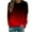 Red##1, variant on Jsaierl Womens Sweatshirt Funny Gradient Print Sweatshirts Crewneck Casual Sweater Tops Oversized Long Sleeve Shirts Womens Sweatshirts Under $5