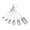 True color, variant on SDFGTstore 6 Pcs Stainless Steel Measuring Spoons Set Teaspoon Coffee Sugar Scoop for Kitchen Cooking Baking Tools