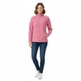 thumbnail image 5 of Women's Full-Zip Polar Soft Fleece Jacket, Dark Rose XL, 1 Pack, 5 of 8