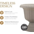 thumbnail image 4 of JFTER 2 Pack Utopian Urn Planter, Large 14 Inch Outdoor Pot, Lightweight Garden, Entryway, or Walkway Accessory with UV-Coated Finish, Stone, 4 of 9