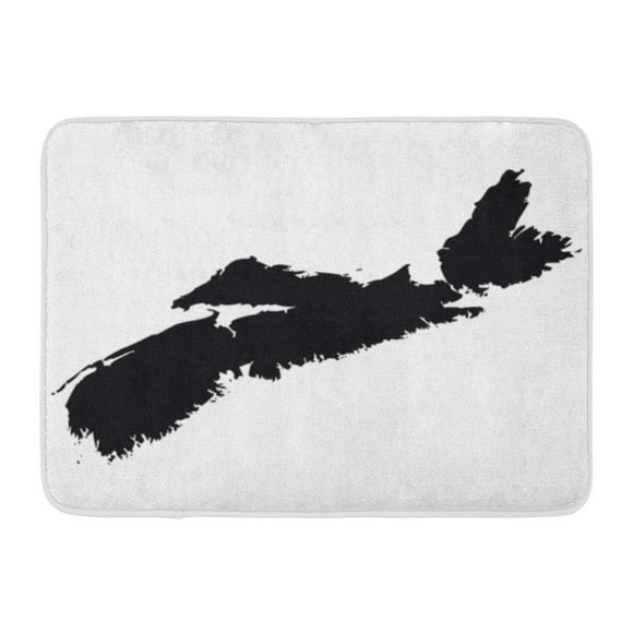POGLIP Canada High Detailed Map Nova Scotia Outline Shape Border Cartography Doormat Floor Rug Bath Mat 23.6x15.7 inch