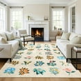thumbnail image 3 of Ultrug Vintage Rugs Floral Printed Area Rug Soft Carpet for Living Room Bedroom Home Decor,5'x8',Beige, 3 of 7