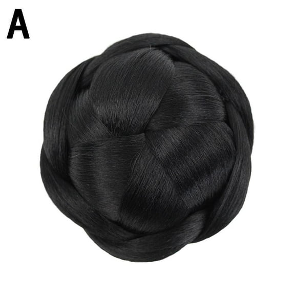 Braided Wigs Donut Hair Bun, Braided Hair Bun Hair Piece with Built-in Combs, Girls Dancing Party For Women Wedding Hairdos