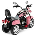 thumbnail image 7 of Gymax 6V Kids Ride On Chopper Motorcycle 3 Wheel Trike with Headlight Pink, 7 of 7