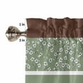 thumbnail image 4 of Sage Green Brown Flowers Valances for Windows Farmhouse Kitchen Curtains Valances Rod Pocket Valance Curtains for Kitchen Windows Classic Botanical Art Elegant Window Valances for Bathroom 42"x12", 4 of 6