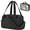 Black, variant on Novinter Travel Duffel Bag 2 Pack, Gym Bag with Wet Pocket for Women, Lightweight Carry on Weekender Duffel, Water Resistant - Black