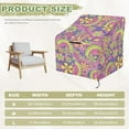 thumbnail image 5 of Renewold Outdoor Patio Chair Covers Water Resistant Lounge Deep Seat Covers UV Protection Adirondack Chair Protector Fits up to 29W x 33D x 36H Inch, Hippie Flower Pink Green, 5 of 7