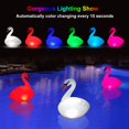 thumbnail image 4 of Luces flotantes para piscina Goallim, solares, recargables, 2 unidades, diseño de cisne, 4 of 8